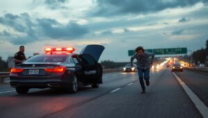 Driver Fatally Struck After Fleeing Traffic...