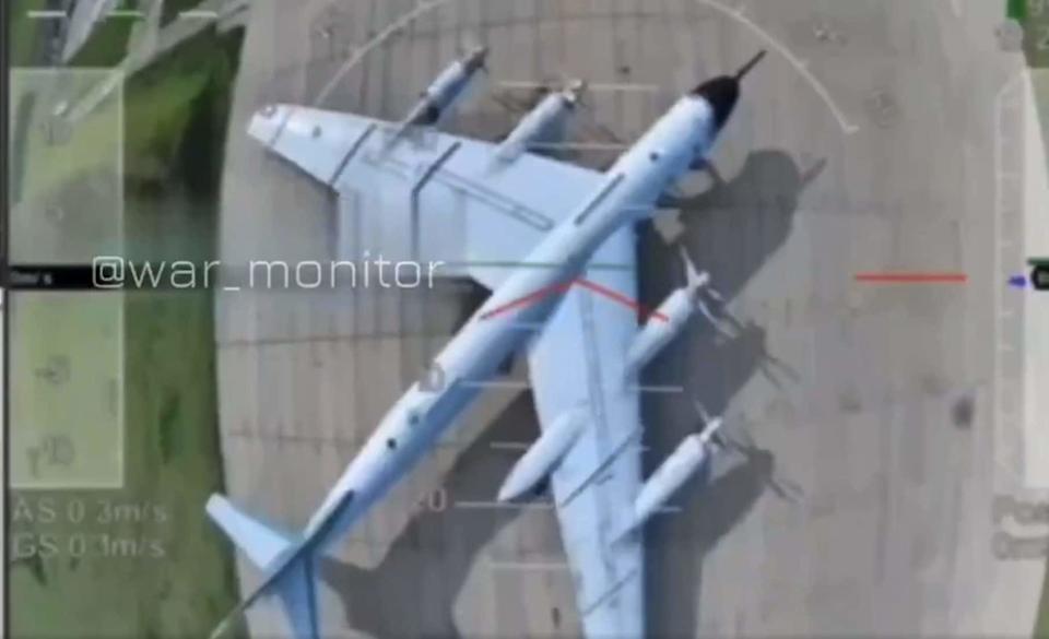 Ukrainian drone uses AI to pick the weakest spot of a Russian strategic bomber and then destroys it