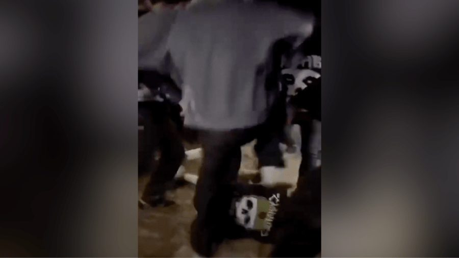 Elijah Green, 17, is seen being beaten by a mob at an outdoor Palmdale concert. May 2025. (Najee Ali)