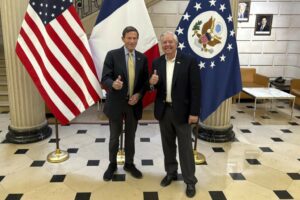 After talks with Zelenskyy and Macron,...