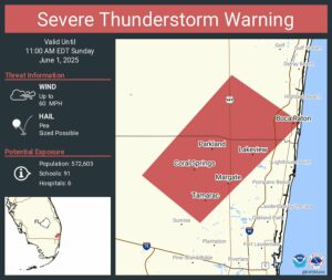 Severe thunderstorm warning expires for parts...