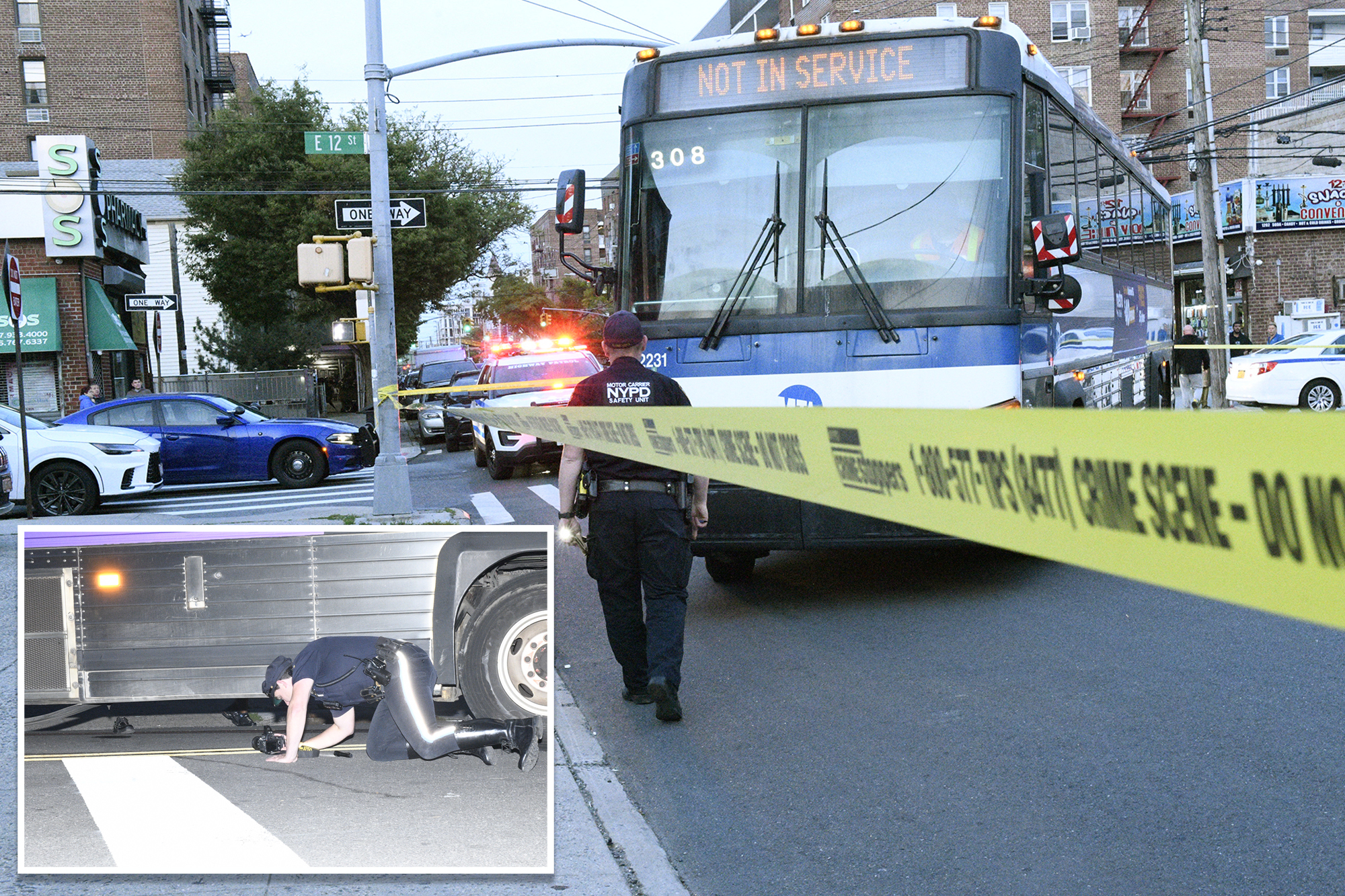 MTA bus strikes elderly man crossing...